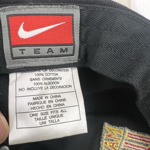 Vintage Manchester United Hat Mens Strapback Black Nike USA Tour 2003 Soccer EPL - Picture 7 of 8